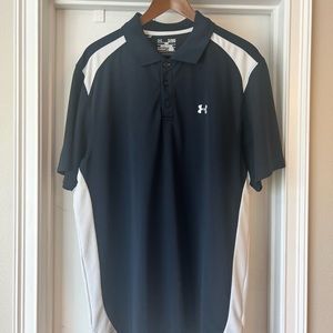EUC- Men’s Black Under Armour Polo Shirt
